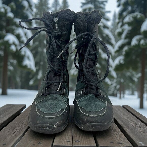 Columbia Ice Maiden II Women Size 6.5 Black Winter Boots - Picture 3 of 6